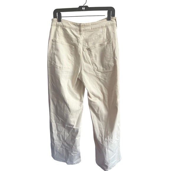 PILCRO Anthropologie Seamed Wide Leg Jeans Cream Size 30 NWOT - Picture 9 of 10